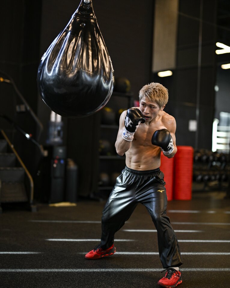 ピカソ戦直前、現地リヤドでの井上尚弥のジムワーク　©Hiroaki Finito Yamaguchi