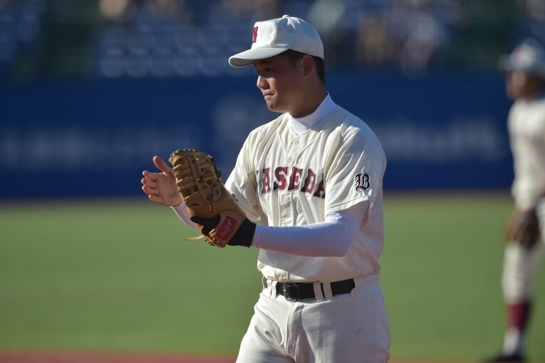 当時１年生の清宮。2015年夏の高校野球・西東京都大会準々決勝　早稲田実業×八王子で　©︎Hideki Sugiyama　