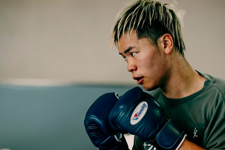 那須川天心のミット打ち（2024年5月撮影）©Kiichi Matsumoto