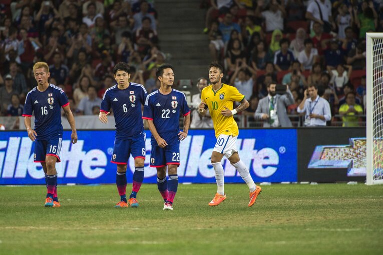 2014年国際親善試合 vsブラジル　©Takuya Sugiyama