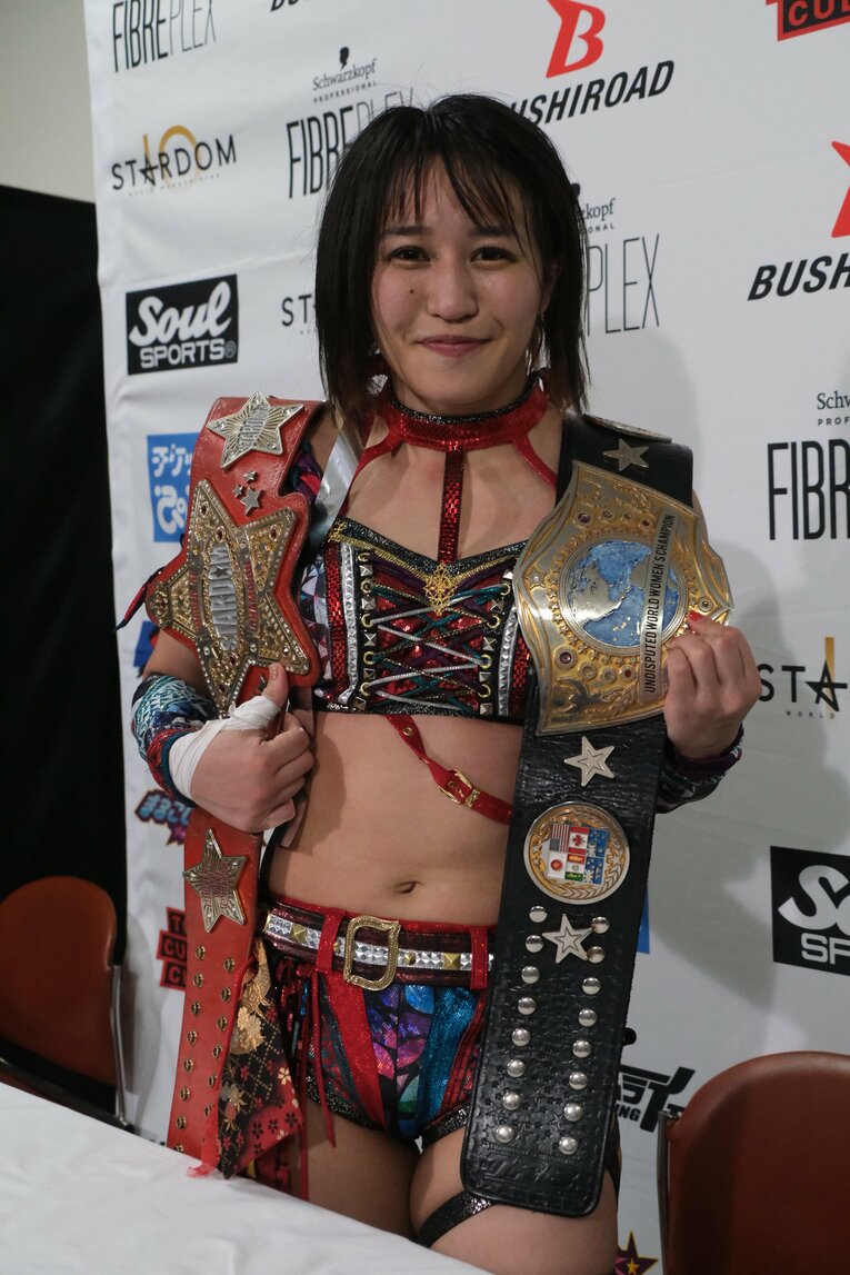 朱里vs林下詩美（2021年12月29日スターダム両国大会）　©Norihiro Hashimoto