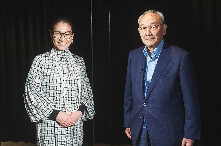 元プロテニスプレーヤーで現在はジュニア育成に力を注ぐ伊達公子氏と、日本テニス協会名誉顧問の盛田正明氏の対談が実現した ／ photograph by Yuki Suenaga