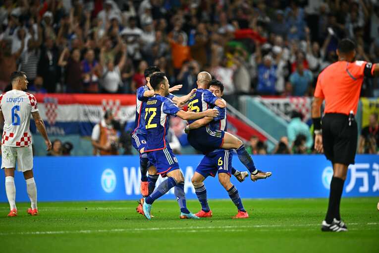 クロアチア戦の先制ゴール　©︎Takuya Kanako/JMPA