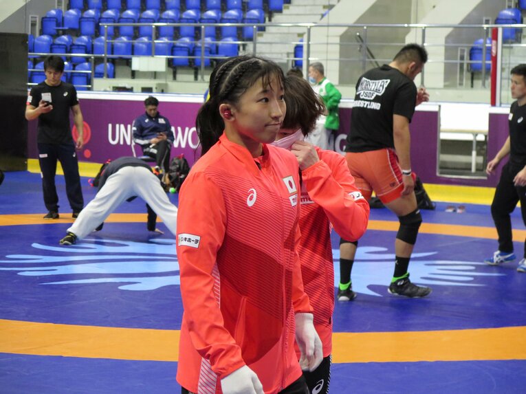 4月10日　試合前の須崎　©Koji Fuse