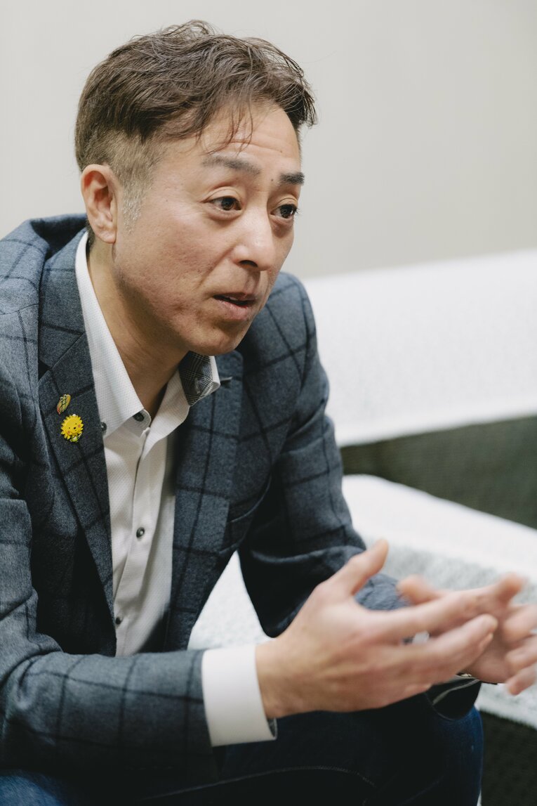 インタビューに答える船木和喜氏　©Wataru Sato