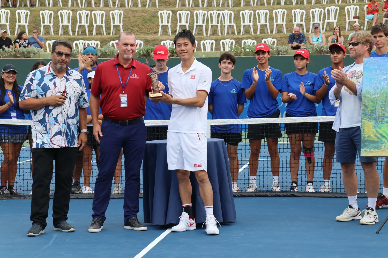 優勝した錦織　©JIJI PRESS