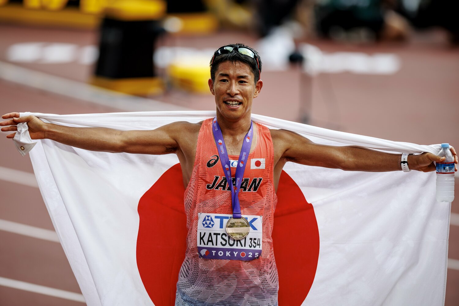 男子35km競歩で銅メダルを獲得した勝木　©Kiichi Matsumoto