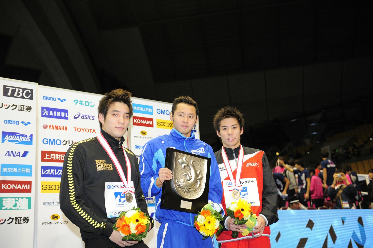 ロンドン五輪の選考会となった日本選手権では派遣標準記録は突破したものの、北島、立石に敗れて3位に終わる　©BUNGEISHUNJU