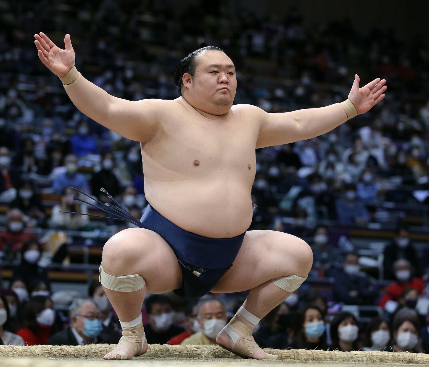 現役時代の宝富士（2021年大相撲九州場所撮影）　©JIJI PRESS　