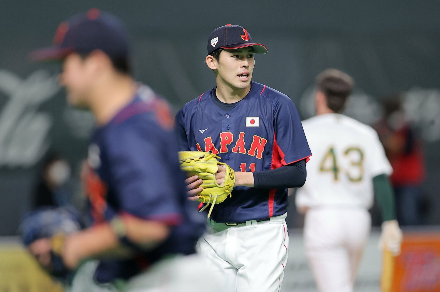 昨年11月のオーストラリア戦では佐々木朗希の好投などもあり連勝している　©JIJI PRESS
