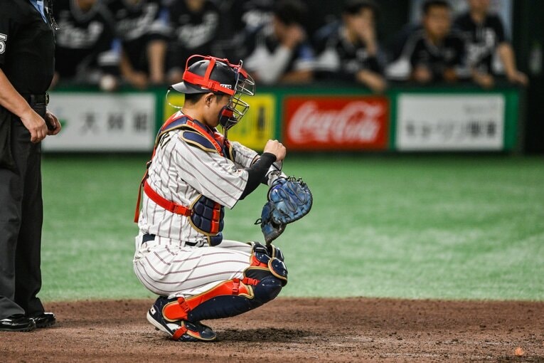 オリックスの守備の要・若月の韓国戦での活躍を見る　©Nanae Suzuki