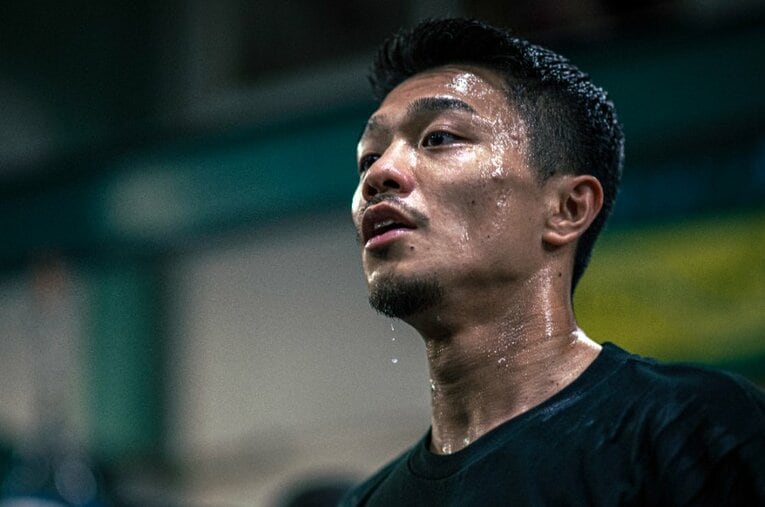 4月23日の公開練習で汗を流す中谷潤人。井上尚弥との頂上決戦は目前に迫っている ／ photograph by Takuya Sugiyama