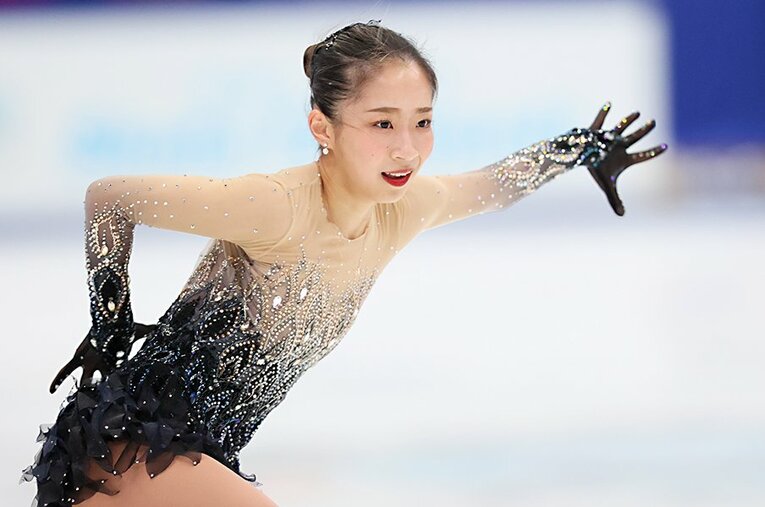 全日本選手権8度目の出場で初となる最終グループで演技した新田谷 ／ photograph by AFLO