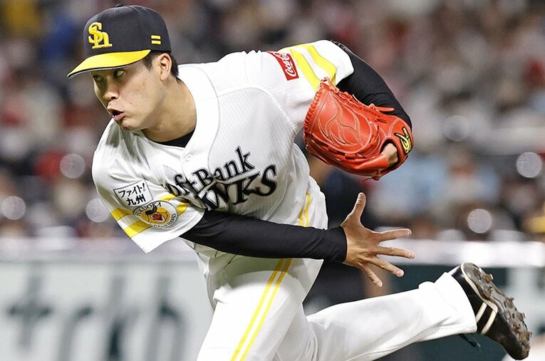 2018年以来となるプロ2勝目を挙げた藤井。カープ戦力外から独立リーグを経てホークスで大成なるか ／ photograph by Kyodo News