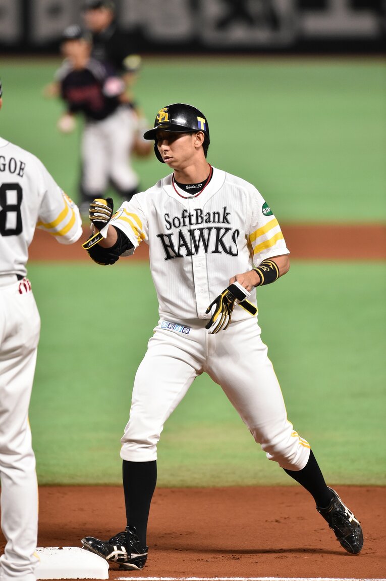 ソフトバンク時代の福田秀平（2015年）©︎Nanae Suzuki