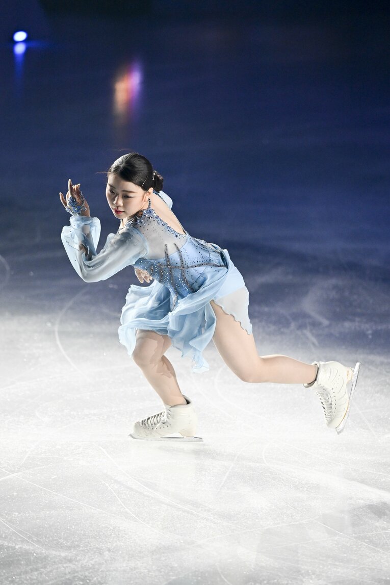 今年4月上旬、スターズ・オン・アイス大坂公演で演技を披露する紀平　©Asami Enomoto