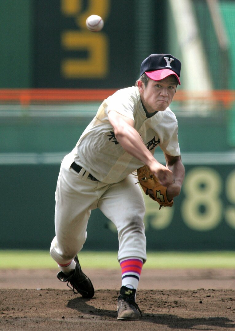 2007年の夏の甲子園。楊志館高校先発の甲斐大樹は甲斐拓也の兄　©JIJI PRESS