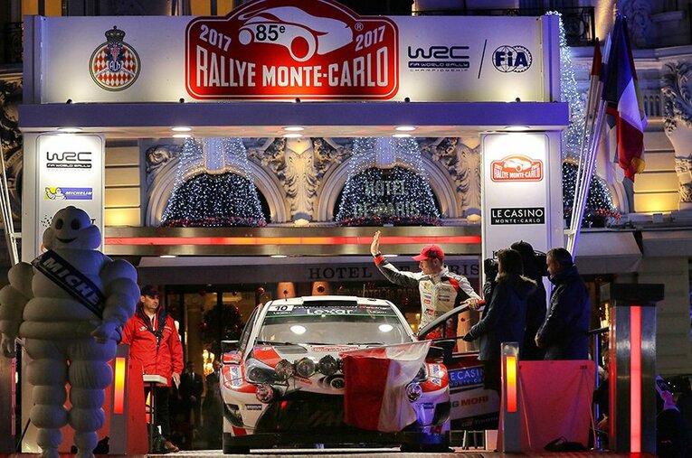 18年ぶりの復帰戦となったラリー･モンテカルロ。ラトバラ/アンティラ組は2位に入った。 ／ photograph by TOYOTA