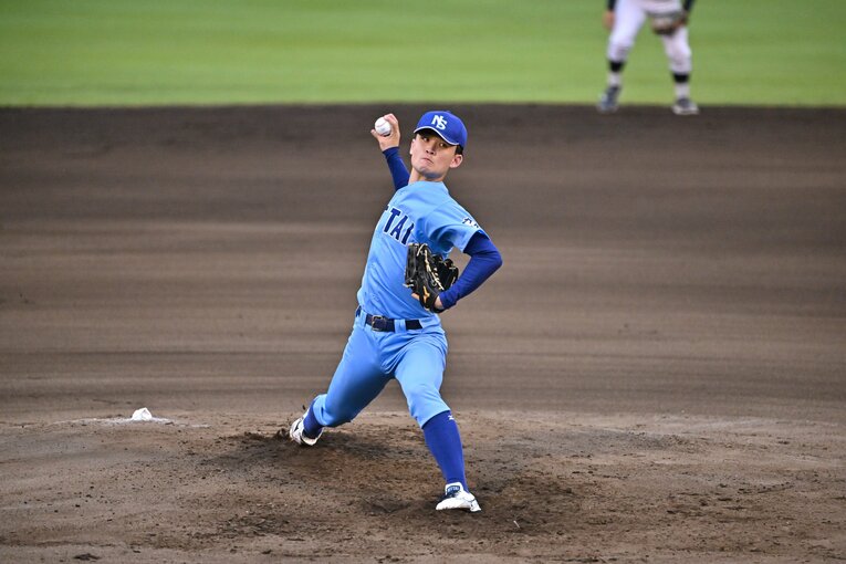 日体大時代の寺西。大学ジャパンにも選ばれるなど活躍した　©Hideki Sugiyama