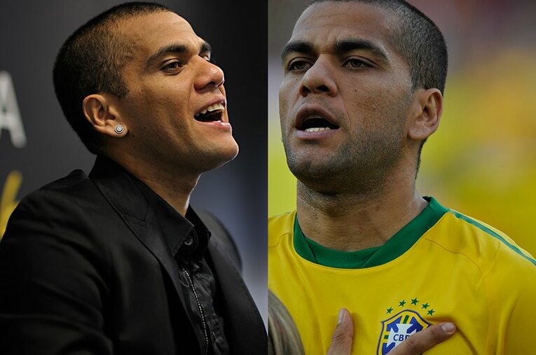 バルサ時代とセレソンでのダニエウ・アウベス　©Takuya Sugiyama