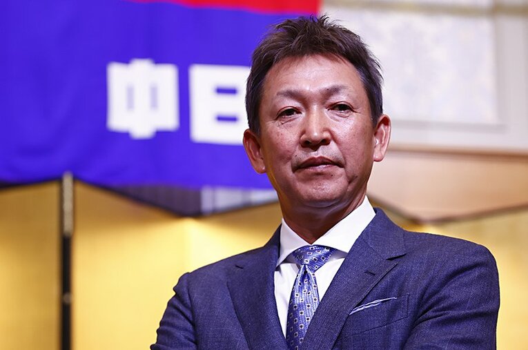 中日の新監督に就任した立浪和義氏 ／ photograph by KYODO