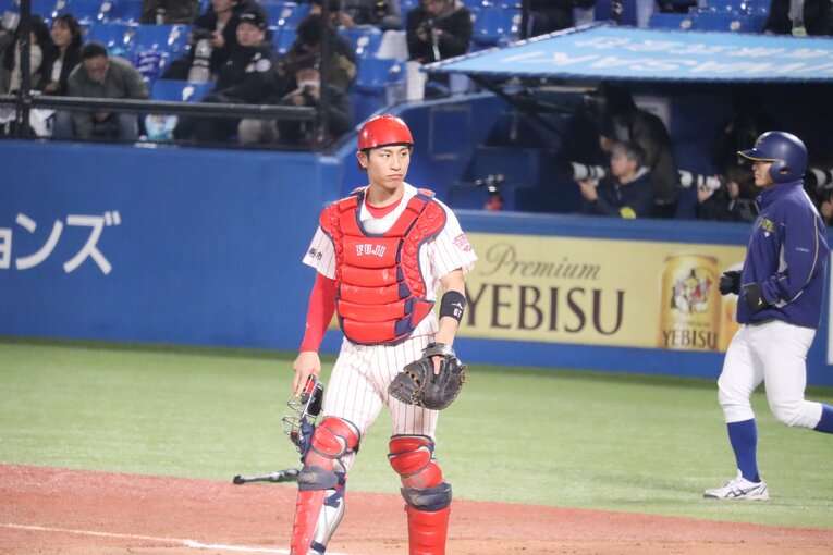 巨人から育成1位指名を受けた坂本達也　©Genki Taguchi