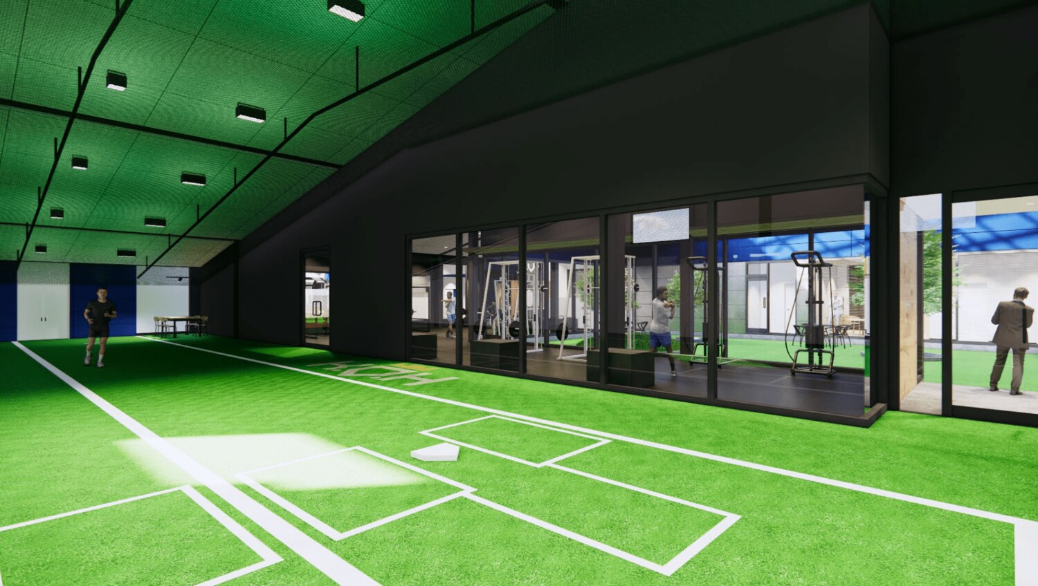 ブルペンの設計イメージ（菊池雄星氏提供）