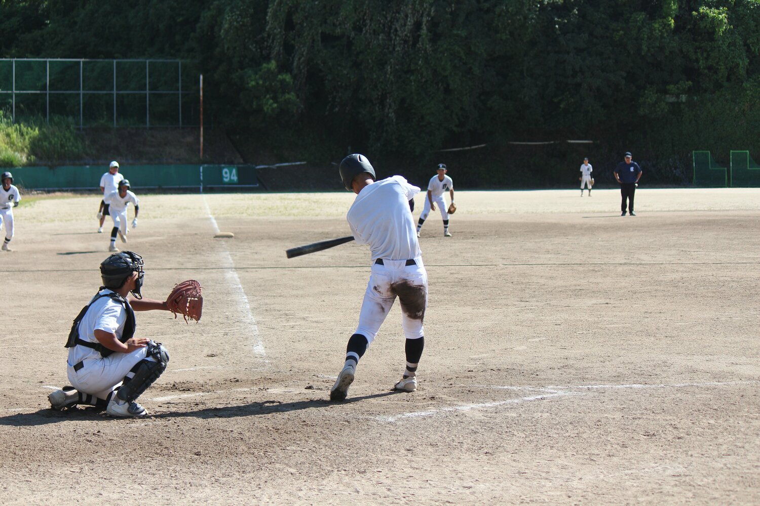 1死三塁からの打撃を練習　©Katsuharu Uchida