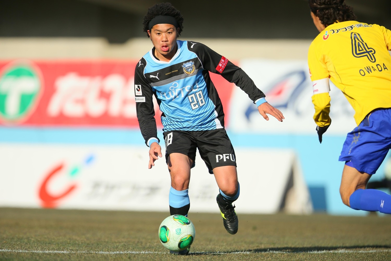 2013年2月の練習試合。このわずか1カ月後にクラブを退団した　©︎AFLO SPORT