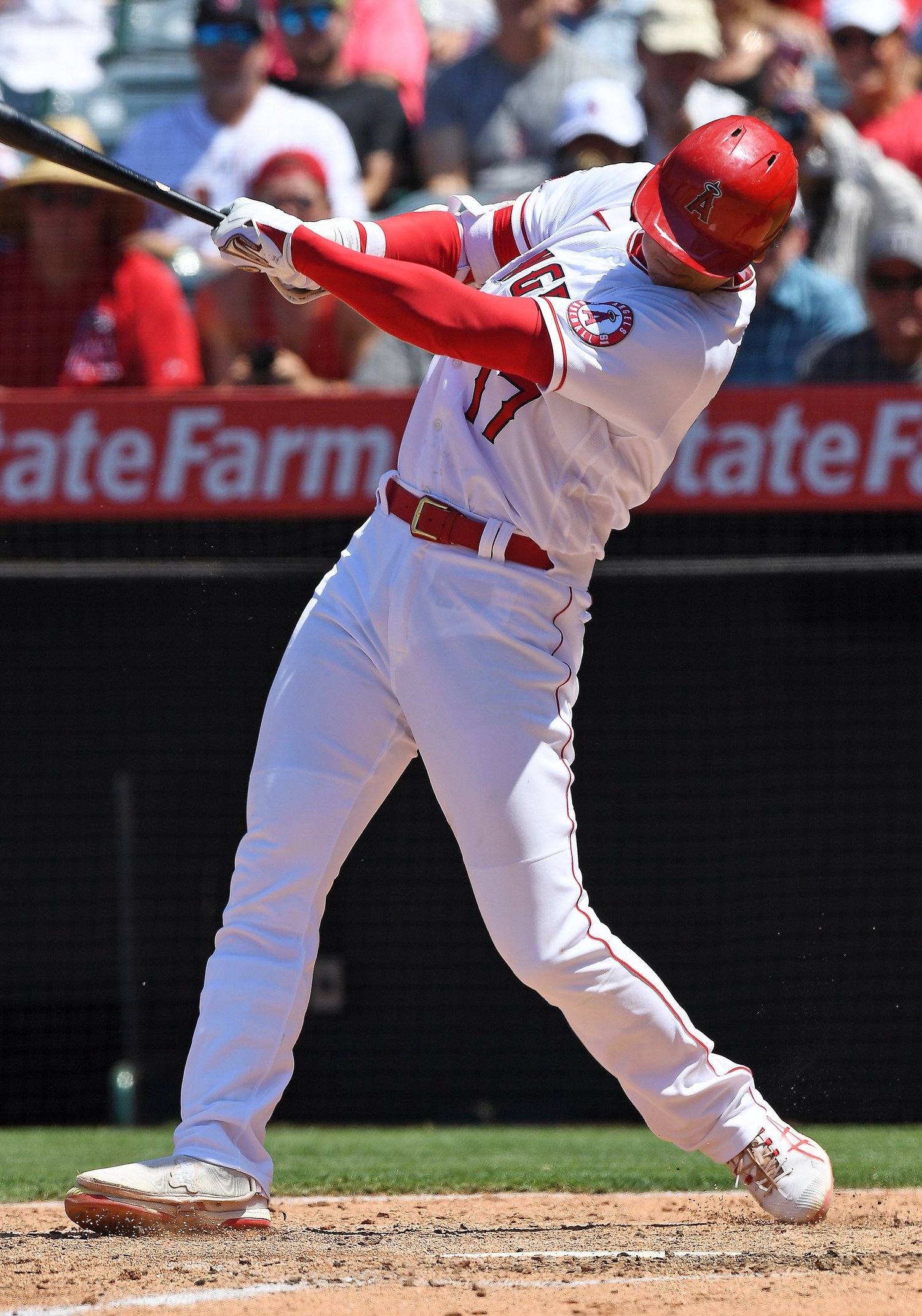 大谷が32号を打った際のフォーム　(C)Getty Images