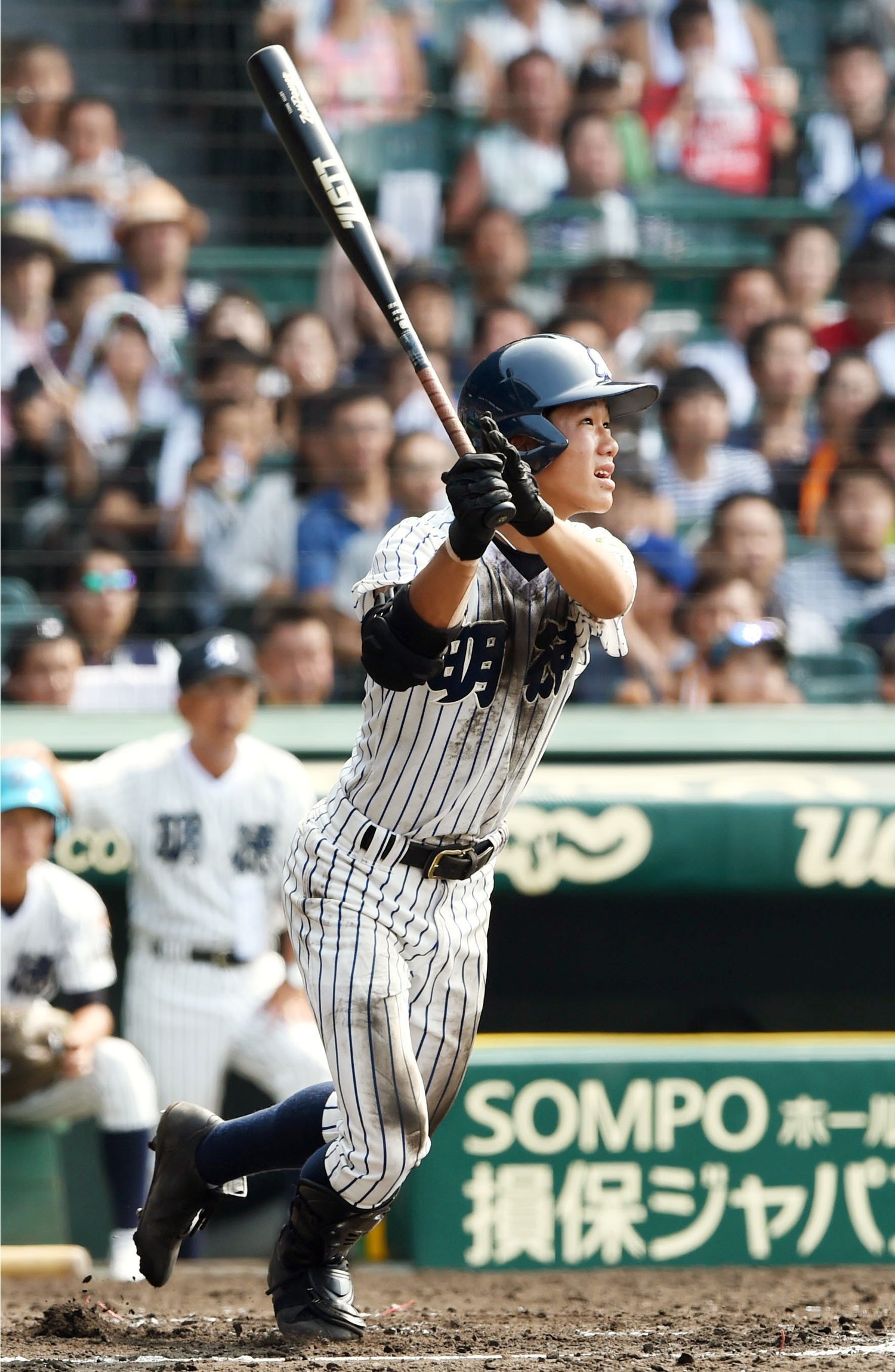 高校2年の夏の甲子園で満塁ホームランを放った西浦　©︎KYODO