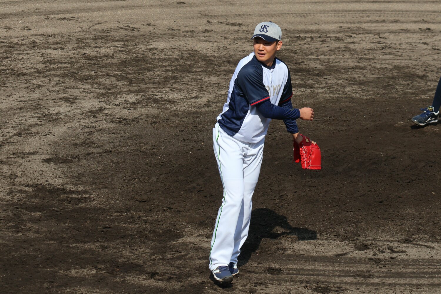 キャンプでは黙々とトレーニングに励んでいた奥川 ©Fumi Sawai