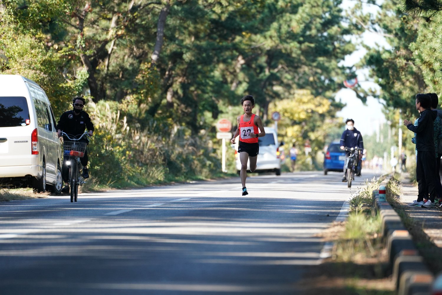 防風林が生い茂った岬は天候に左右されにくい　©Ryo Ota/Sports Hochi