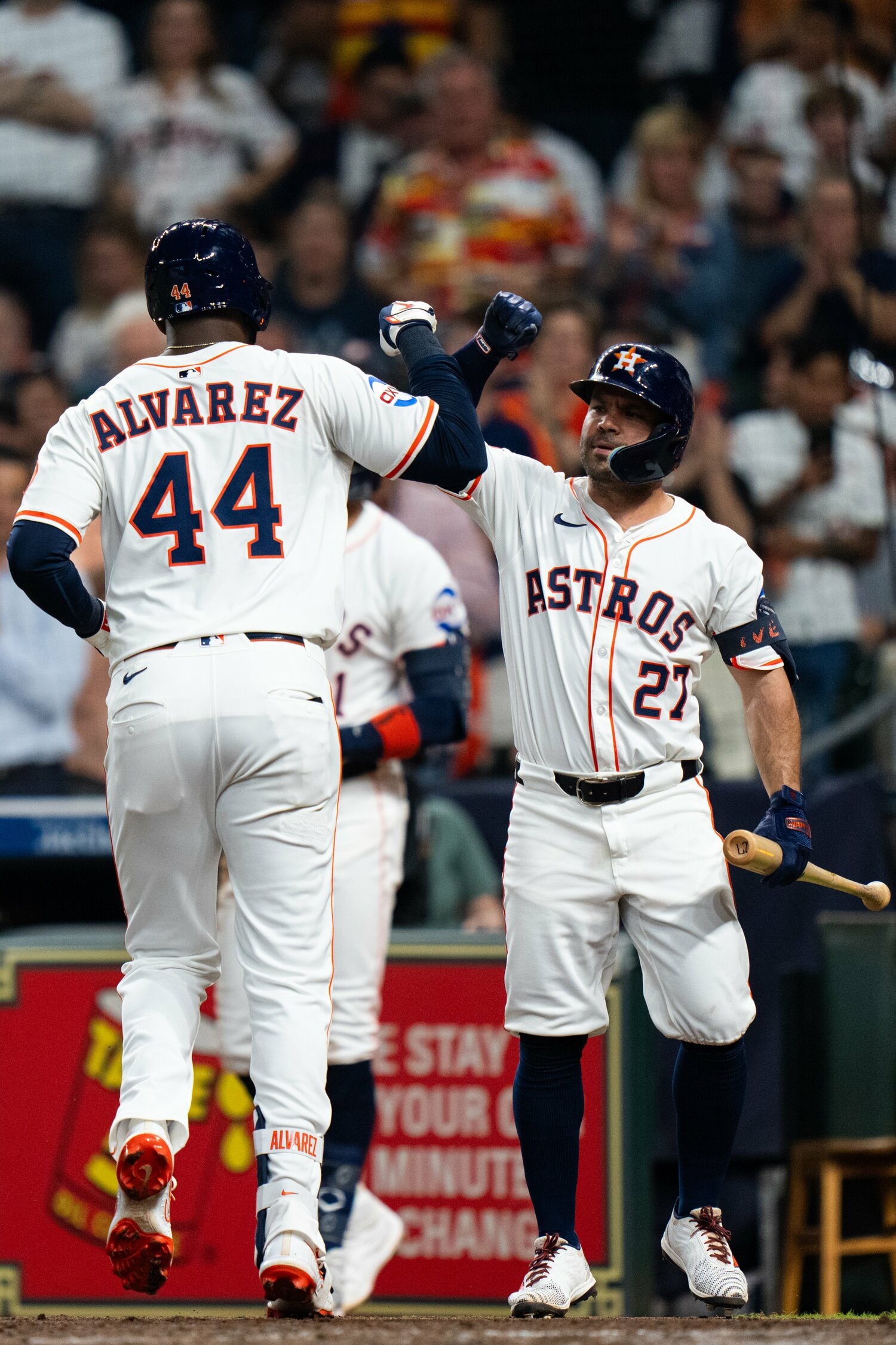 “小さな巨人”と評されるホセ・アルトゥーべ（右）といった実績あるバッターが揃うアストロズ打線　©︎Houston Astros/Getty Images