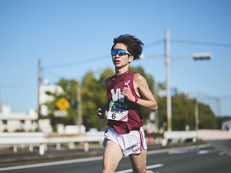 4区の山口智規は山川拓馬（駒澤大）、横田俊吾（青学大）に次ぐ区間3位　©Yuki Suenaga