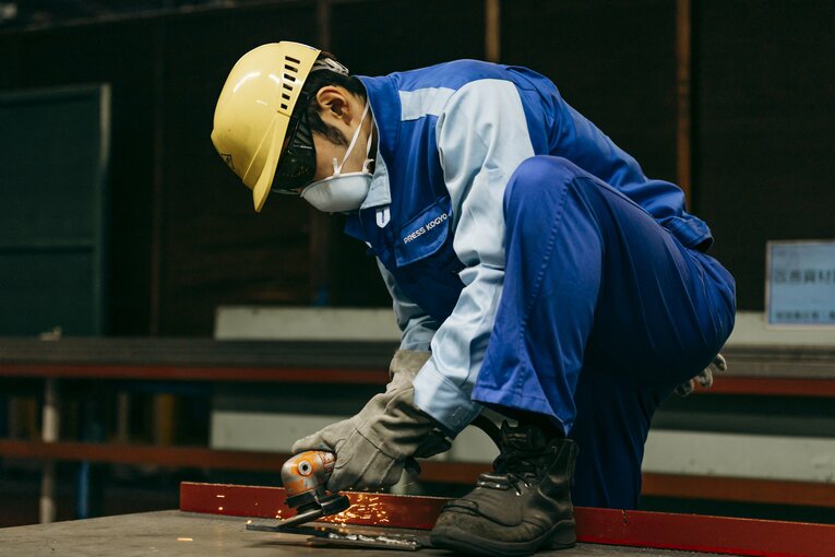 阿部の仕事風景　©︎Kiichi Matsumoto