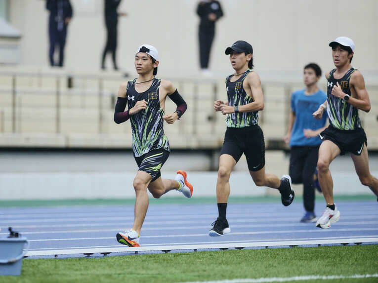 慶應大競走部の練習風景　©Yuki Suenaga