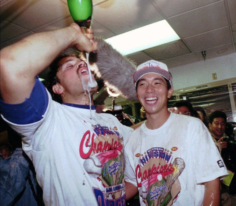 相棒の捕手・ピアザと　©AFLO