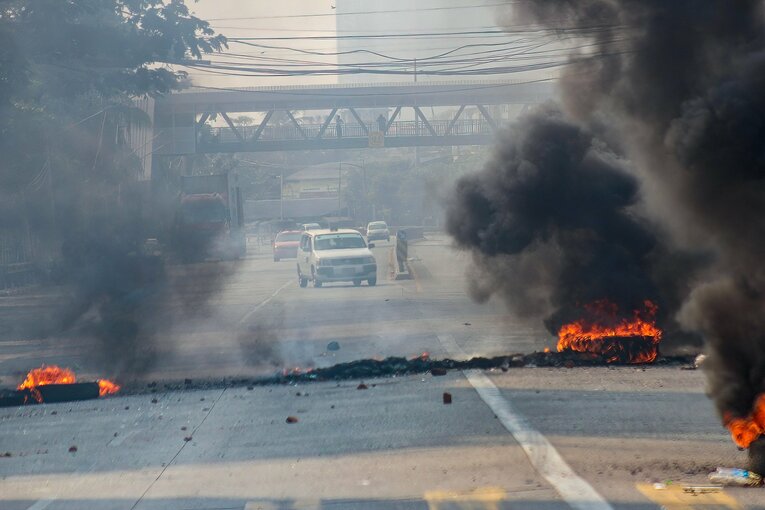 2021年3月のヤンゴン市内　©Getty Images