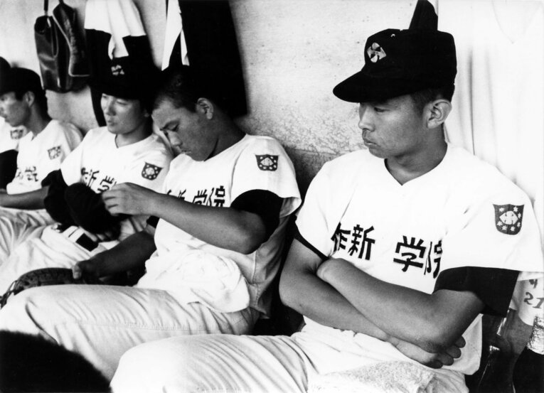 1973年7月、栃木大会での江川卓と作新学院のチームメートたち　©KYODO