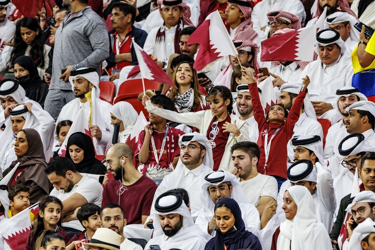 カタールサポーター　©Kiichi Matsumoto/JMPA