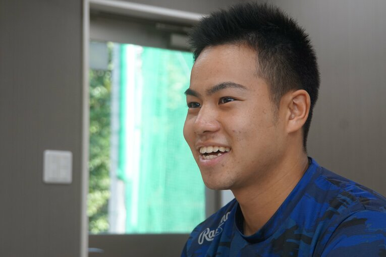 インタビューに応じた緒方漣　©Kei Nakamura