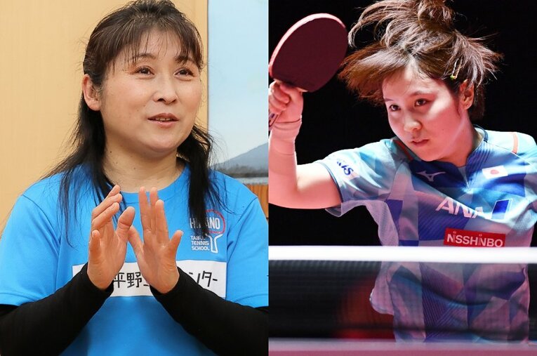 卓球パリ五輪日本代表にも選ばれた平野美宇の母・真理子さんに聞く、個性豊かな3姉妹との話 ／ photograph by L)Shigeki Yamamoto、R)AFLO