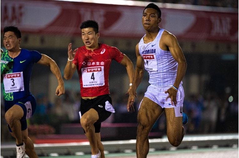 小池祐貴、桐生祥秀、サニブラウン ／ photograph by Sports Graphic Number