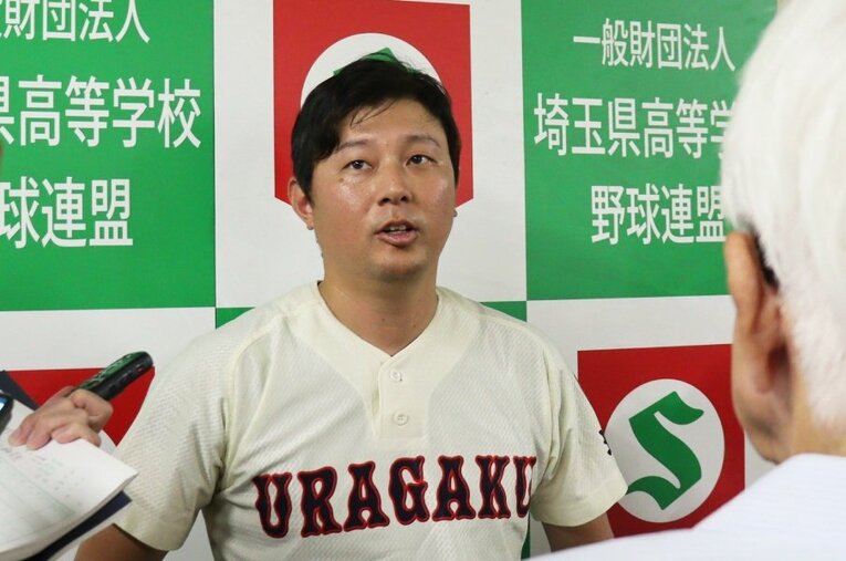今夏の埼玉大会、浦和学院・森大監督の様子 ／ photograph by Yuki Kashimoto