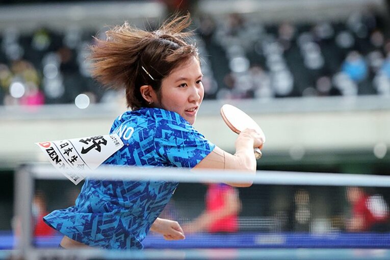 姉・美宇も刺激をもらったと妹の活躍を喜んだ　©Naoki Nishimura/AFLO SPORT