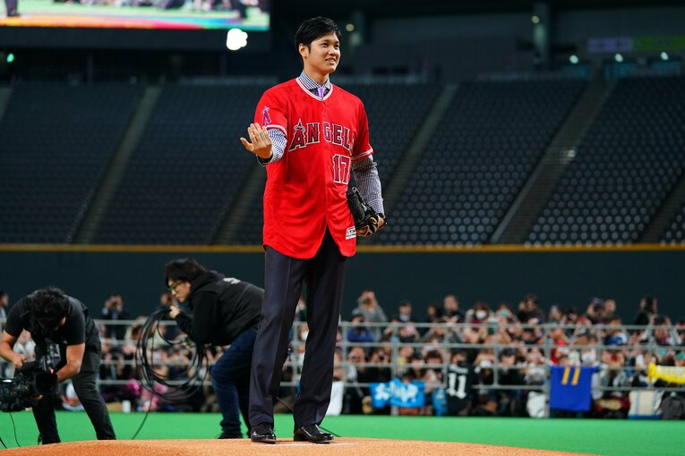 2017年12月、エンゼルス移籍直後の大谷翔平（当時23歳）　©Getty Images
