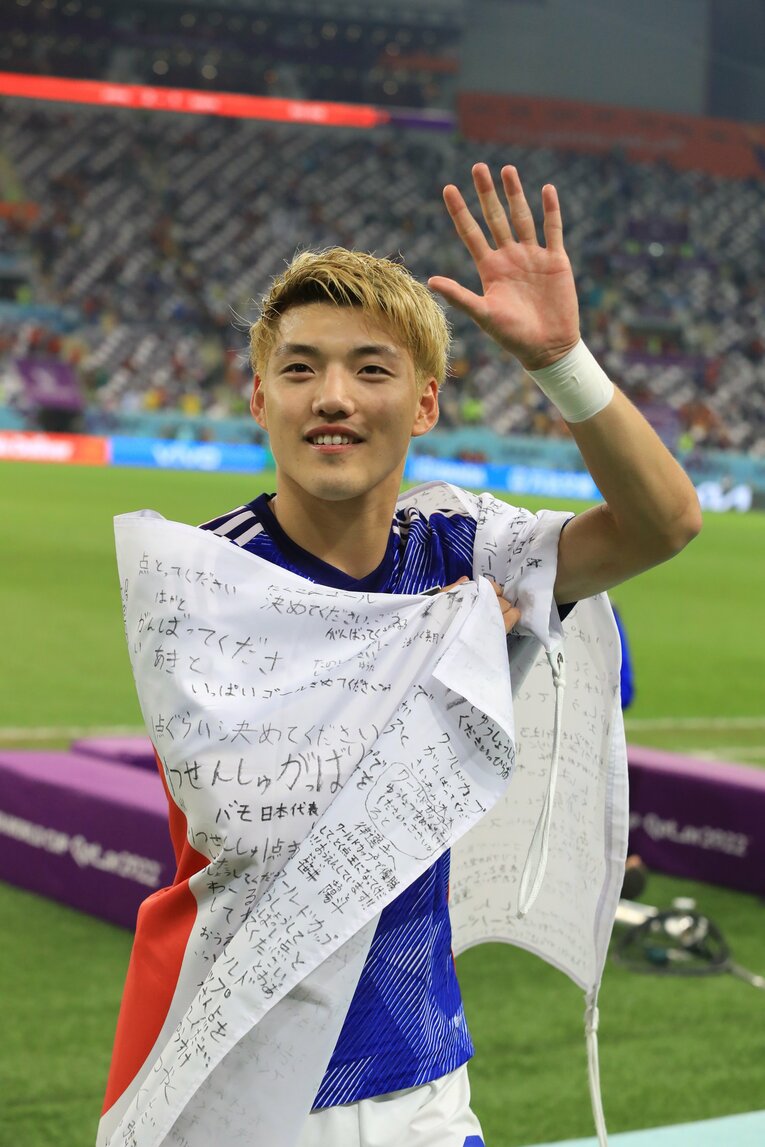 スペイン戦終了後　©Kazuo Fukuchi／JMPA