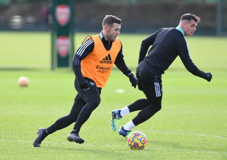 今年2月、アーセナルの練習に参加したウィルシャー　©Getty Images