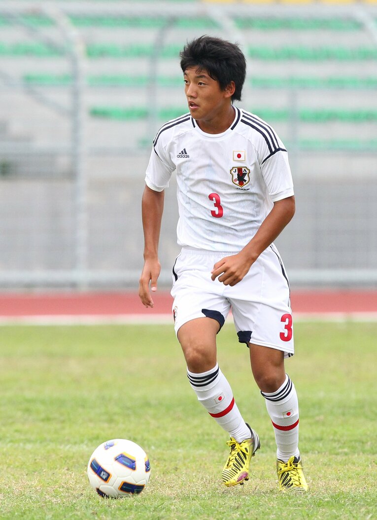 2013年、U-15日本代表時代の堂安　©Simon Yap/AFLO
